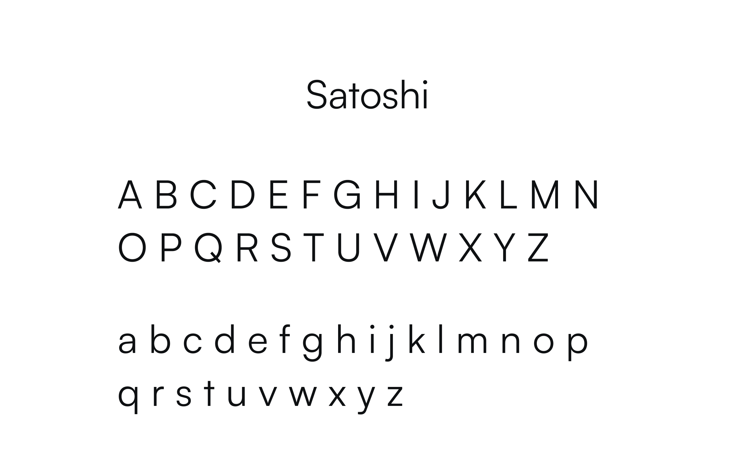 Satoshi font