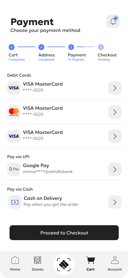 Payments page