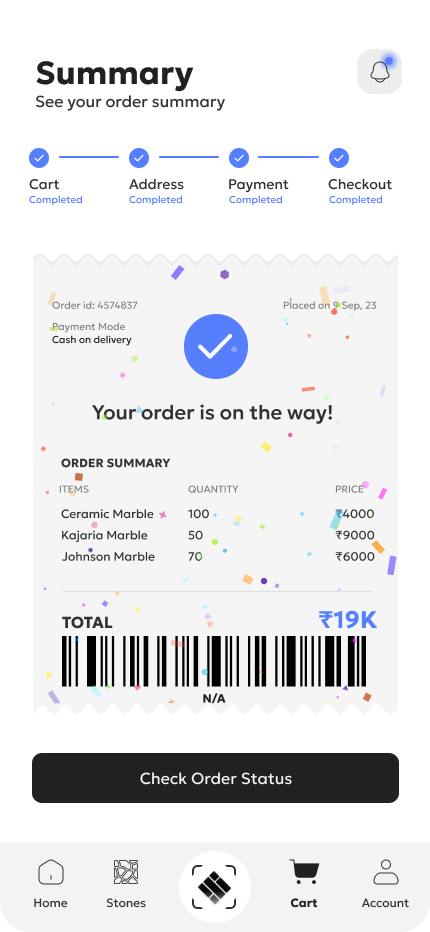 Order success page